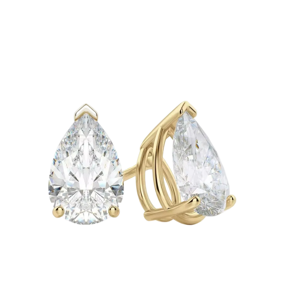 Kylie Pear Moissanite Studs