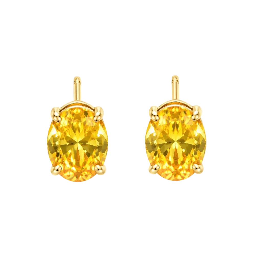 Yellow Oval Studs ( PRE ORDER )