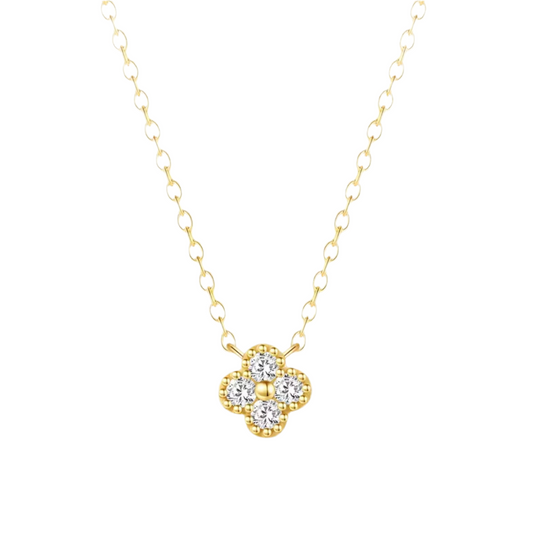 Diamanté Clover Necklace