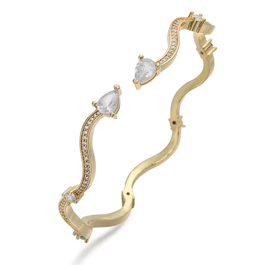 Pear Drop Twist Bangle