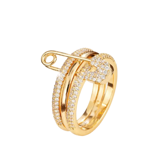 Gold Pin Ring