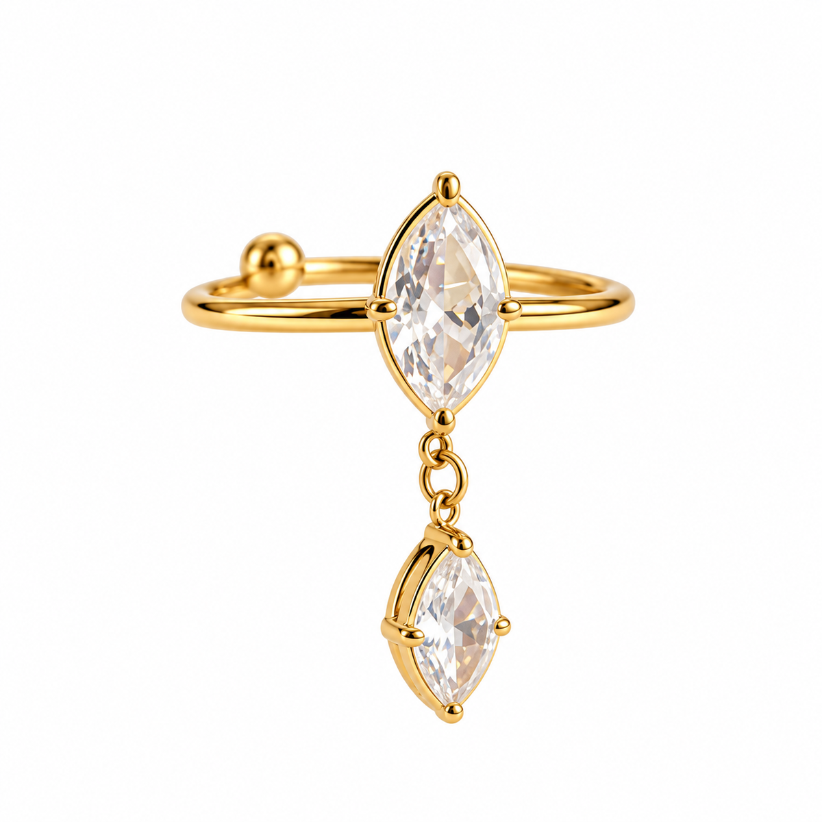 Marquise Drop Ring